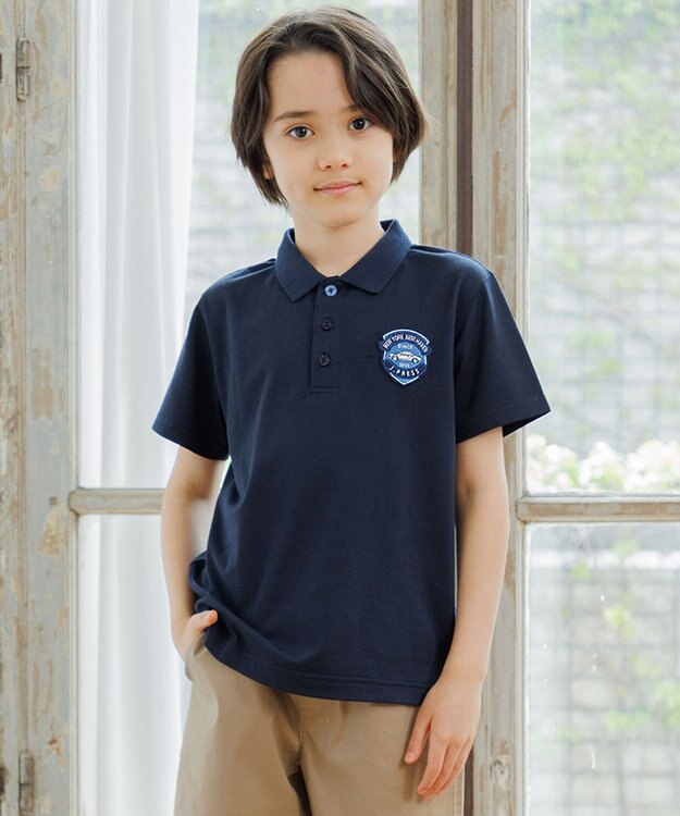 J.PRESS KIDS 【140-170cm】エンブレムポロシャツ ネイビー