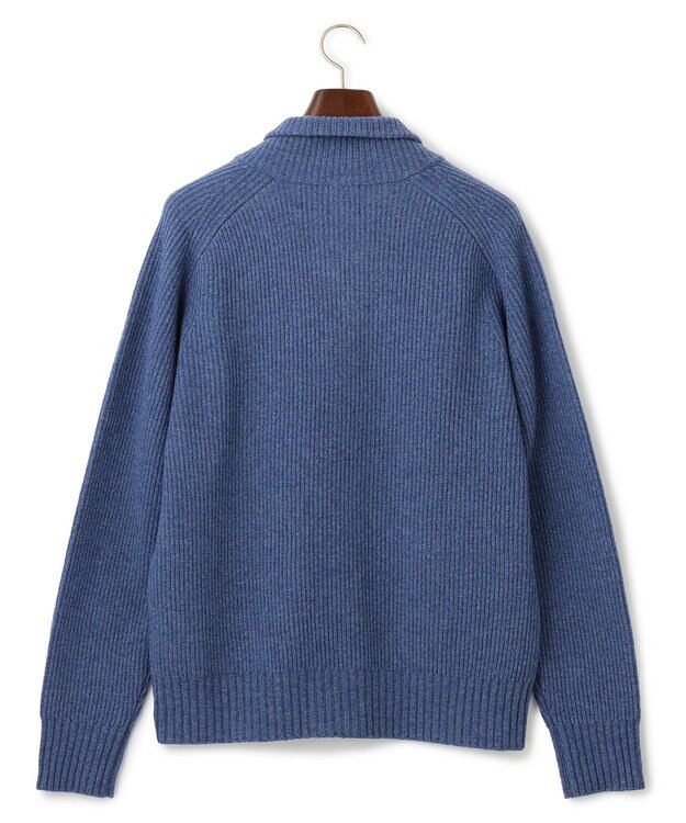 J.PRESS MEN 【WEB限定】畔編み ショールカーディガン ダルブルー系