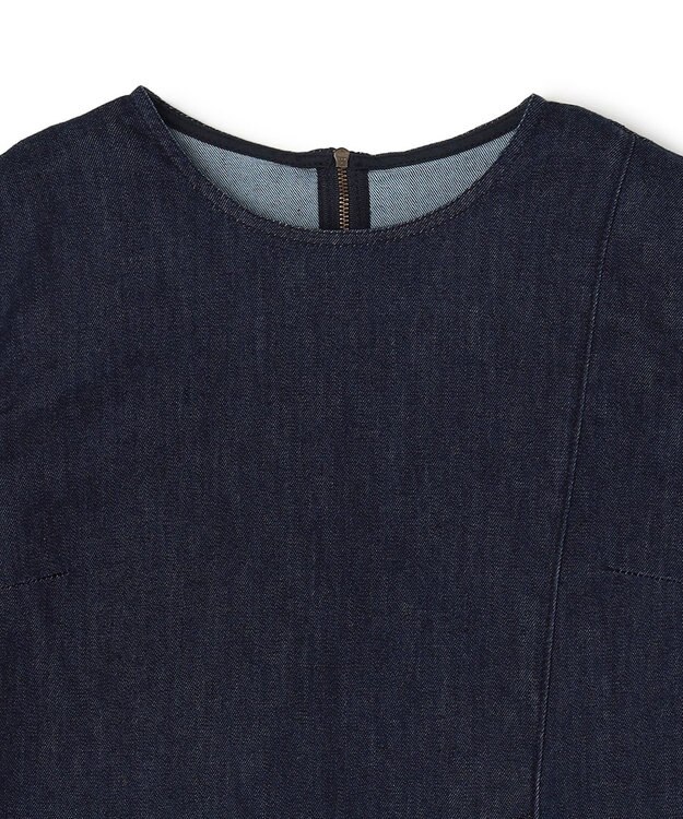 UNFILO 【セットアップ着用可】UNFILO DENIM light ノースリーブブラウス インディゴ