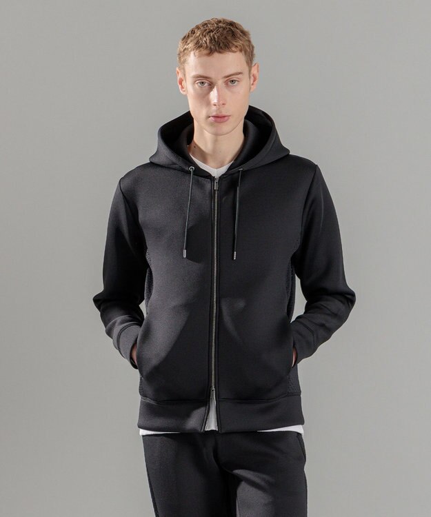 JOSEPH HOMME チュウイージャージー　ジップアップパーカー ブラック系