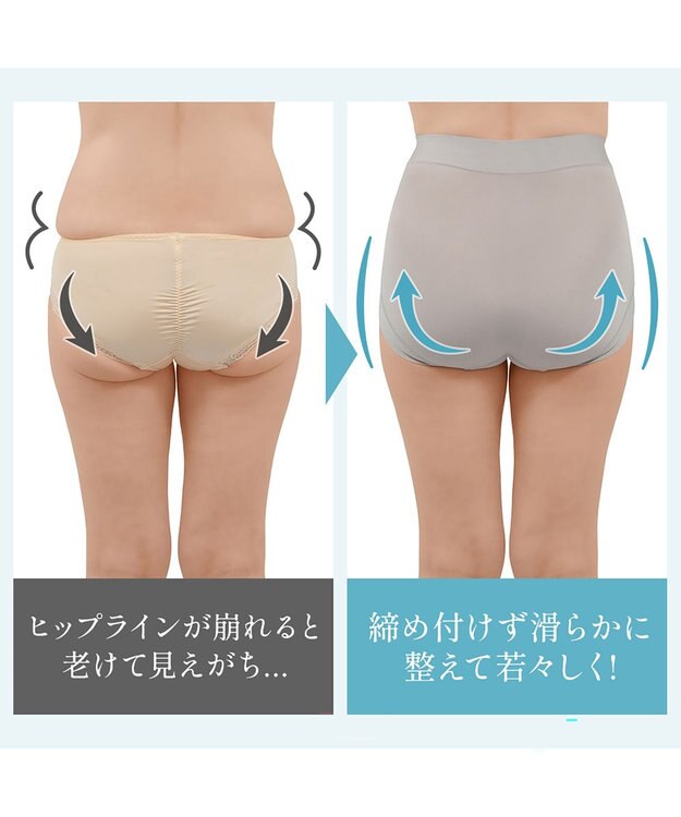 BRADELIS New York 【BRADELIS NewYork peace】楽なのにすっぽりショーツ24 グレージュ