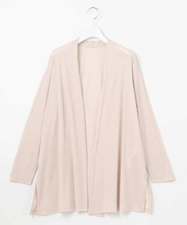 自由区 【好評につき新色追加・接触冷感・UVカット・洗える・XSサイズあり】ハンディカーディガン ロング丈 ローズ系