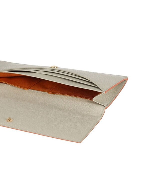 LANVIN en Bleu リム 被せ薄マチ長財布 アイボリー