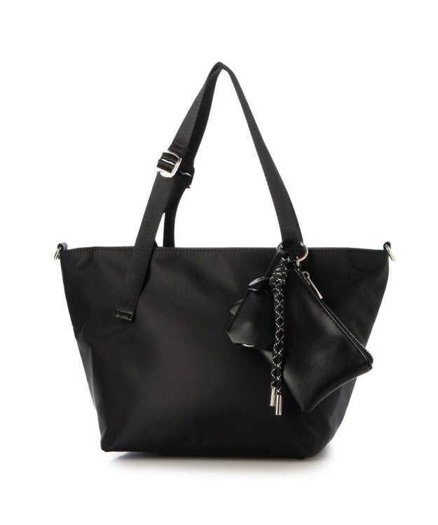 UNBILLION カシュカシュ cachecache / チャームセット付きナイロン2wayトートバッグ ブラック