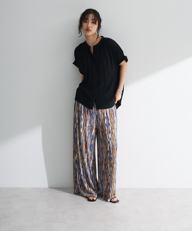 Green Parks シアーワイドパンツ Orange