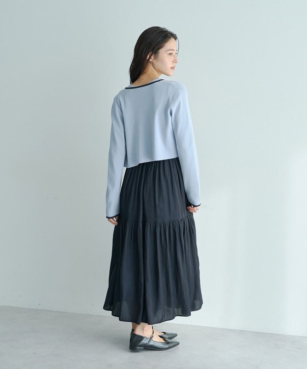 YECCA VECCA 【2点SET】カーディガンセットワンピース Light Blue