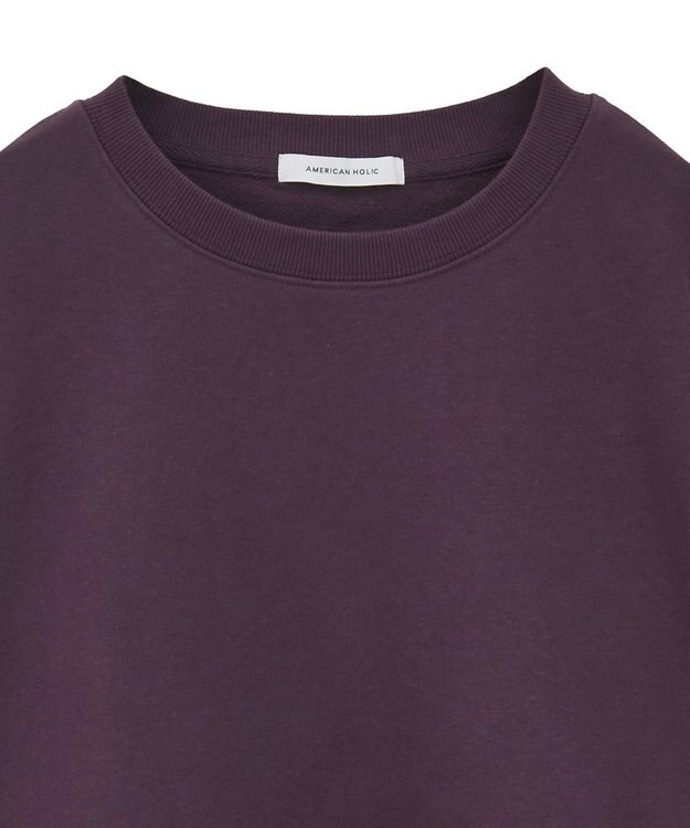 AMERICAN HOLIC 裏毛クロップドプルオーバー Wine