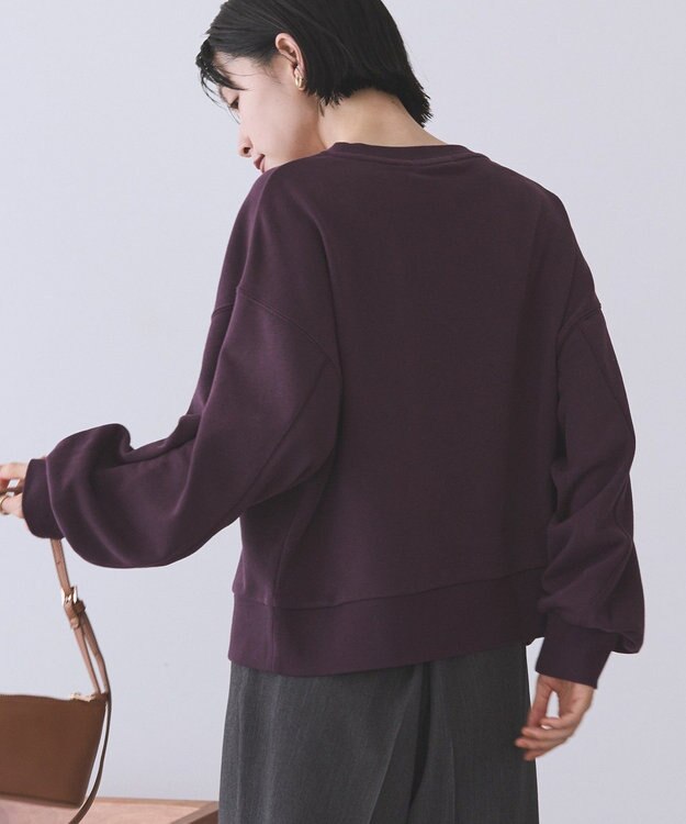 AMERICAN HOLIC 裏毛クロップドプルオーバー Wine