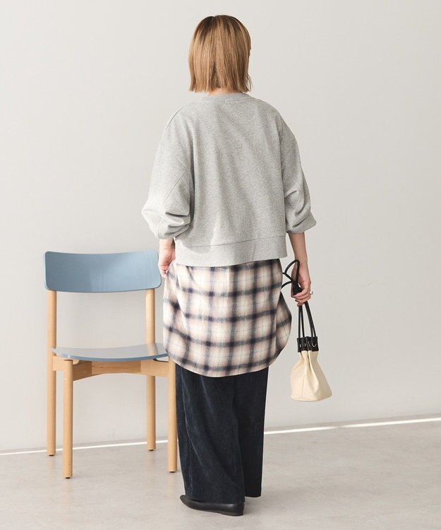 AMERICAN HOLIC 裏毛クロップドプルオーバー Gray Mixture