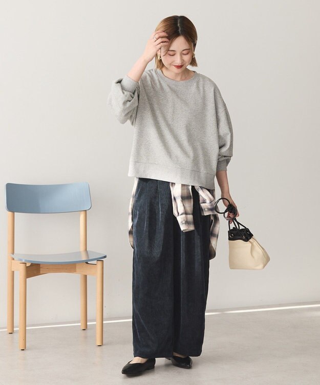 AMERICAN HOLIC 裏毛クロップドプルオーバー Gray Mixture