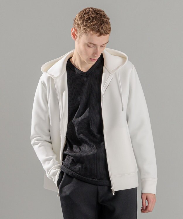 JOSEPH HOMME チュウイージャージー　ジップアップパーカー ホワイト系