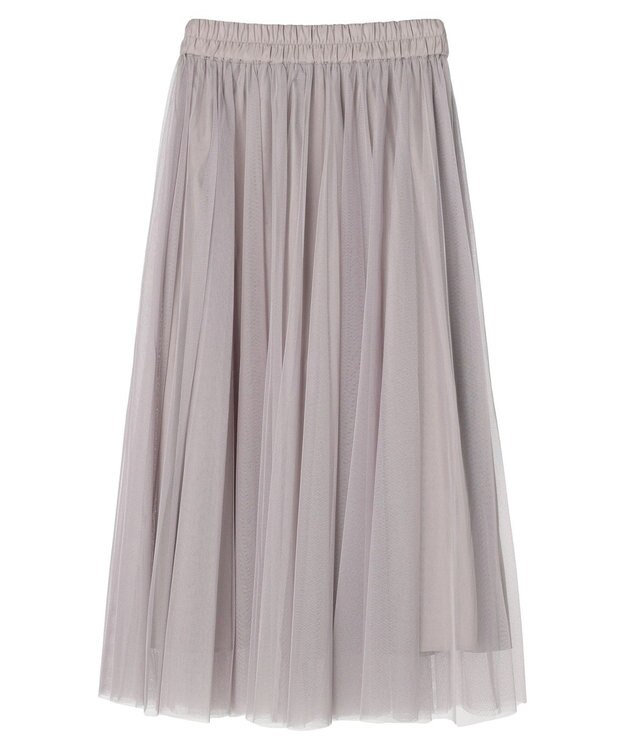 earth music&ecology チュールフレアスカート Light Gray