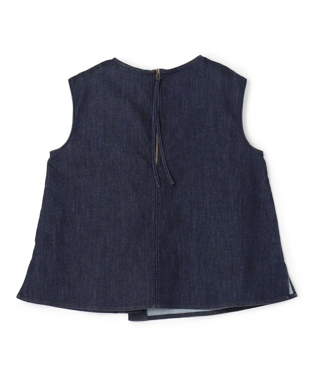 UNFILO 【セットアップ着用可】UNFILO DENIM light ノースリーブブラウス インディゴ