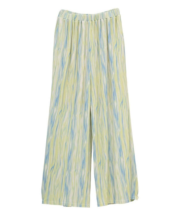 Green Parks シアーワイドパンツ Lime Green