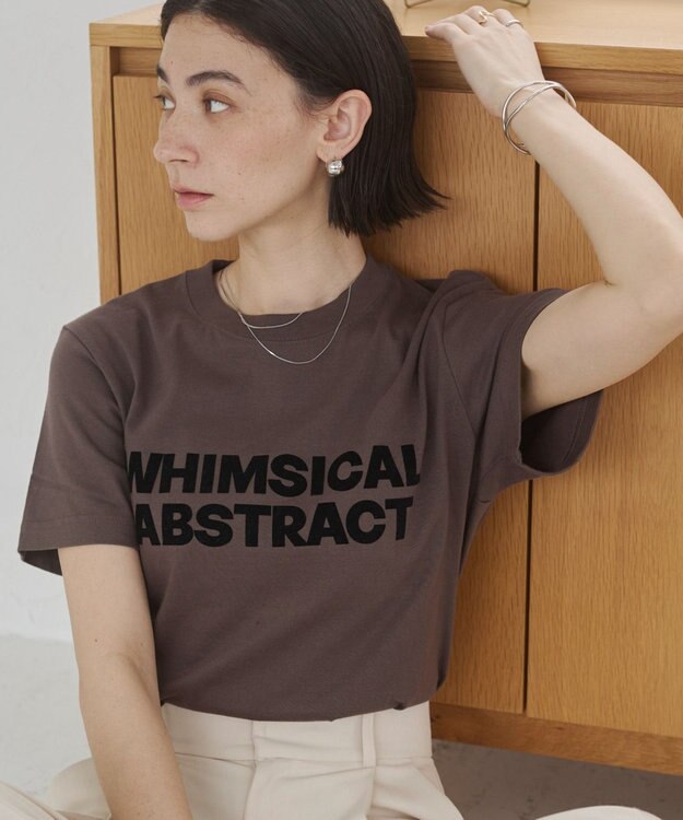 WEGO 【ANGIE VINTAGE】フロッキーロゴプリントTシャツ 柄3