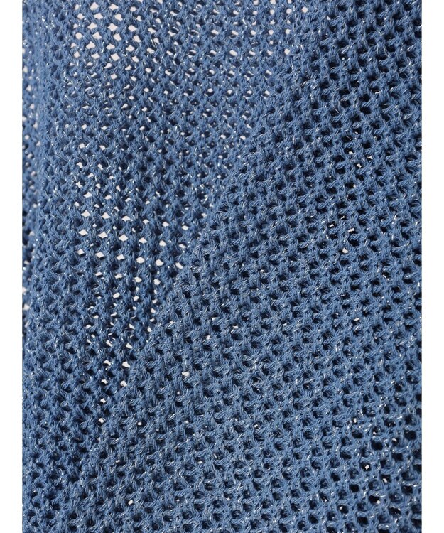 earth music&ecology ラメメッシュプルオーバー Blue