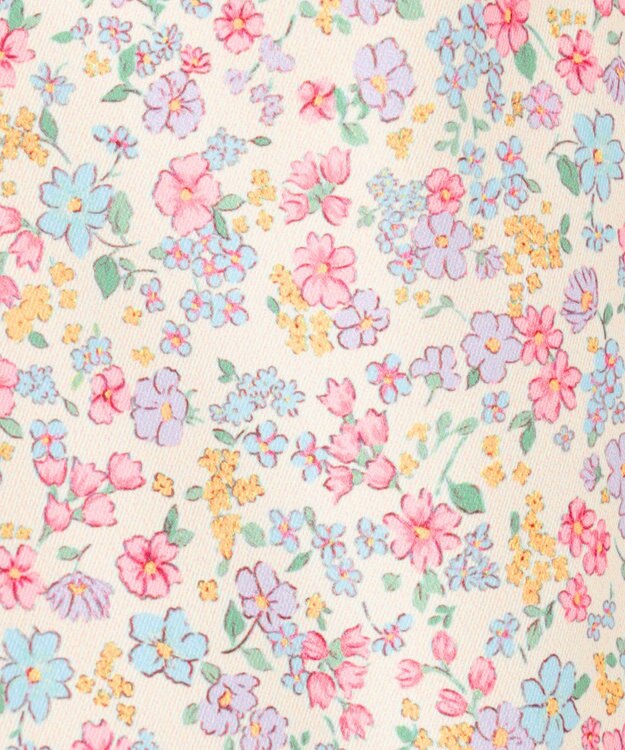 ANY KIDS 裾スカラップ ショートパンツ オフホワイト×花柄