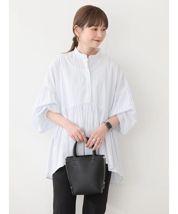 AMERICAN HOLIC サラックール／ＵＶカットティアードブラウス Off White