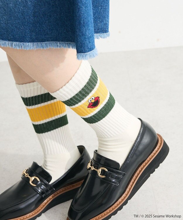 Green Parks セサミストリートミーツオブザルーム　ソックス Green