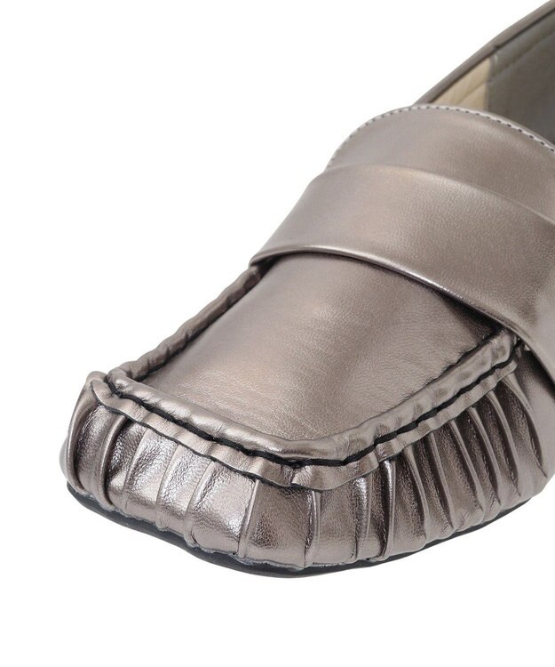 Green Parks ・ｒｉｃｈ　ｂｌｕｅ　ヒールローファー Silver