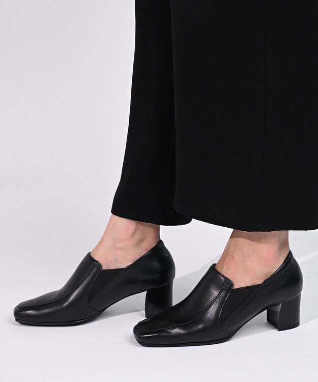 Pointer 日本製 本革甲深パンプス ブラック