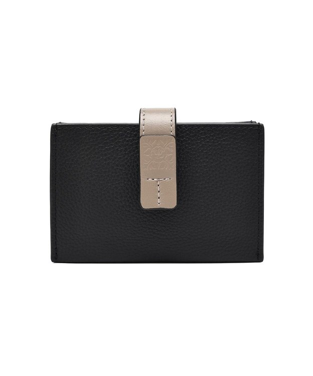 style code 【PADMA/パドマ】ベルトデザイン　シュリンクレザーカードケース ブラック×グレージュ