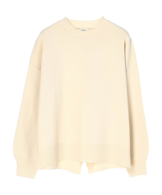 earth music&ecology アンチピリングバックスリットプルオーバー Ivory