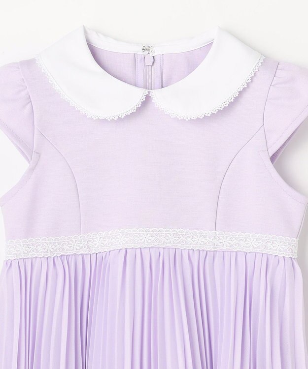 ANY KIDS 【2点セット】リボンボレロジャケット+シフォンプリーツ ワンピース ラベンダー