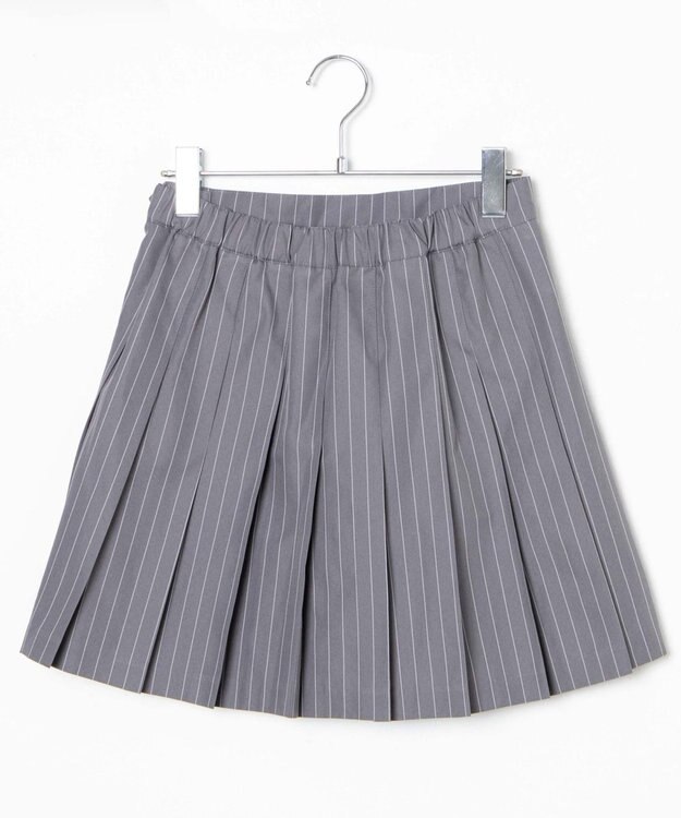 WEGO 【SCHOOL ITEM】ポケット付きパターンプリーツスカート グレーストライプ
