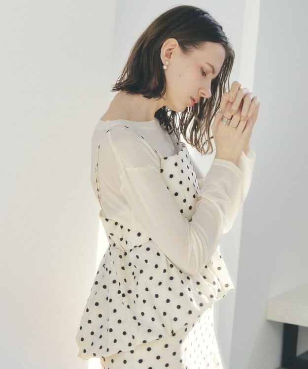 YECCA VECCA パヴェボールパールピアス Gold