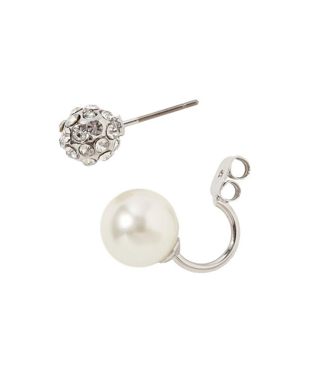 YECCA VECCA パヴェボールパールピアス Silver