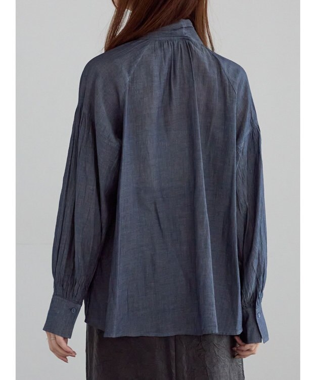 Te chichi シアーデニムボウタイブラウス ブルー