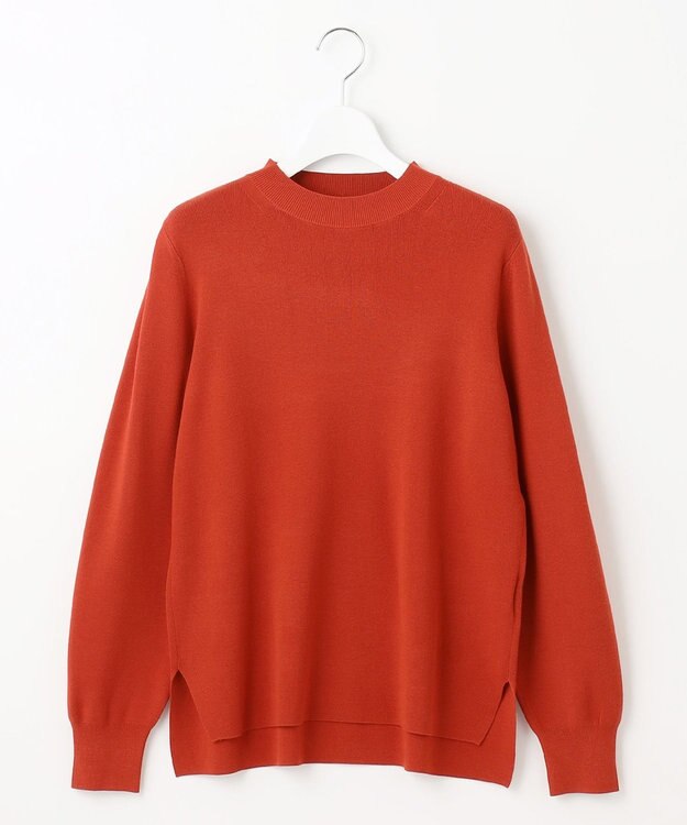 J.PRESS LADIES 【洗える】SECOND PRINCE モックネック ニット オレンジ系
