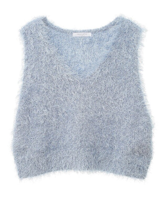 Green Parks Ｖネックフサフサベスト Sax