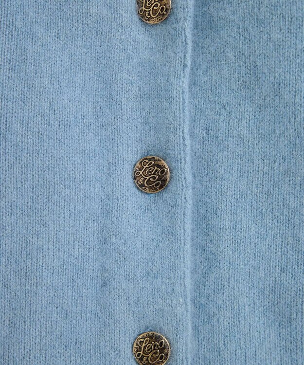 LENO BRUSHED CARDIGAN へアリーニットカーディガン BLUE