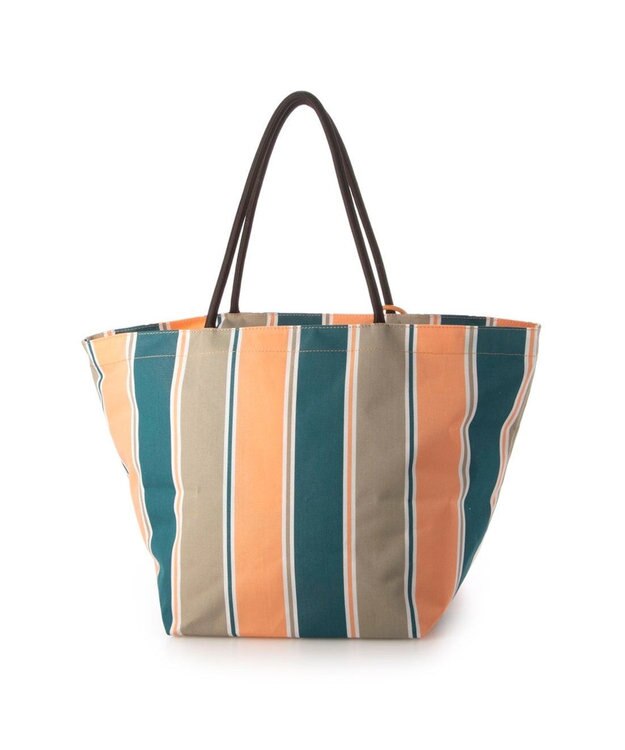 UNBILLION カシュカシュ cachecache / ウォータプルーフストライプビッグトート ピンクミックス