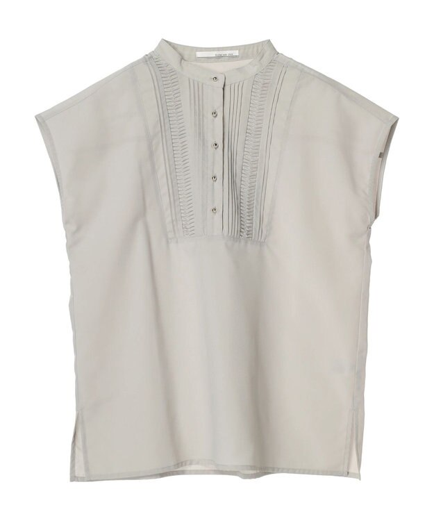 Green Parks ・ＥＬＥＮＣＡＲＥ　ＤＵＥ　ピンタックフレンチブラウス Gray Beige