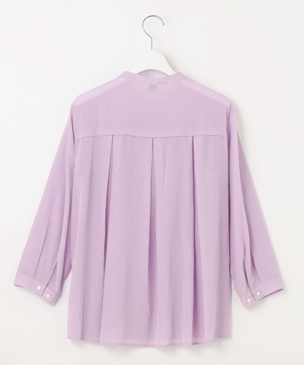 J.PRESS LADIES L 【洗える・速乾・接触冷感】リライムライトローン バックフレア ブラウス ラベンダー系