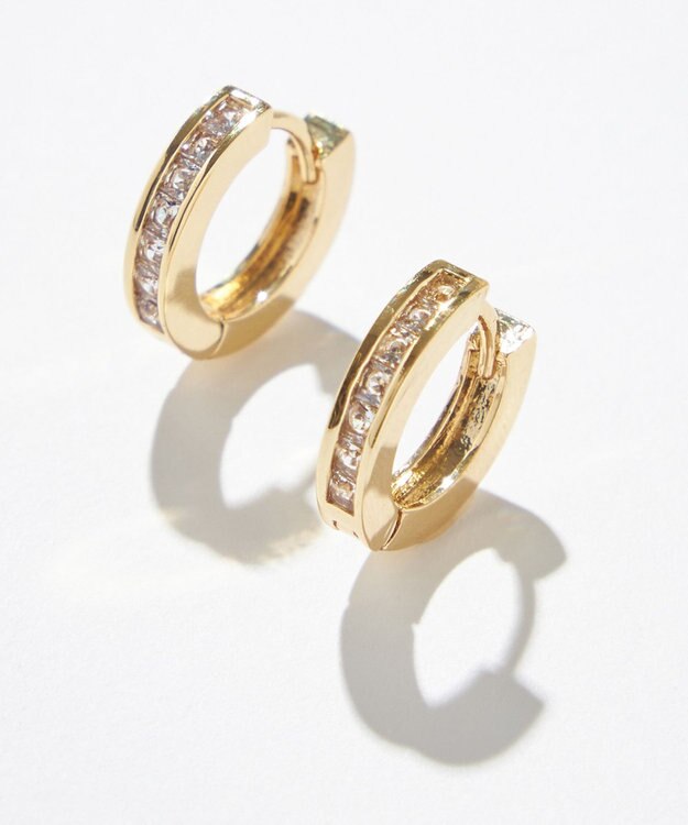 組曲 ストーンラインリングピアス ゴールド系