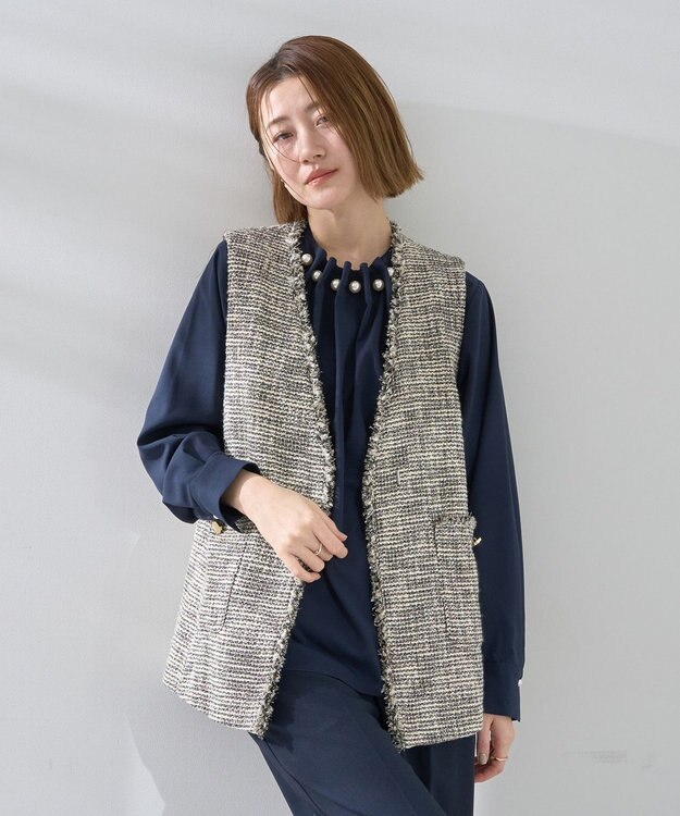 YECCA VECCA ツイードジレ Mix