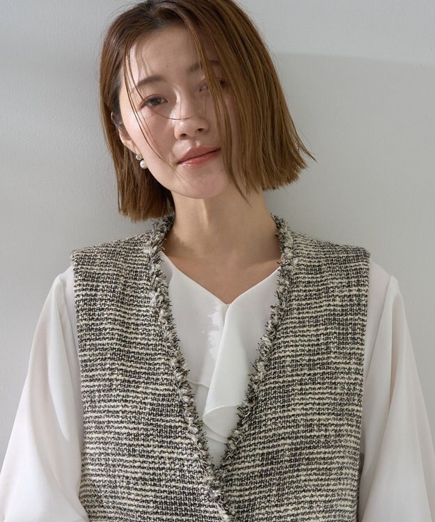 YECCA VECCA ツイードジレ Mix