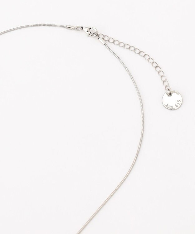 ANY SIS ストーンラインドロップ ネックレス シルバー