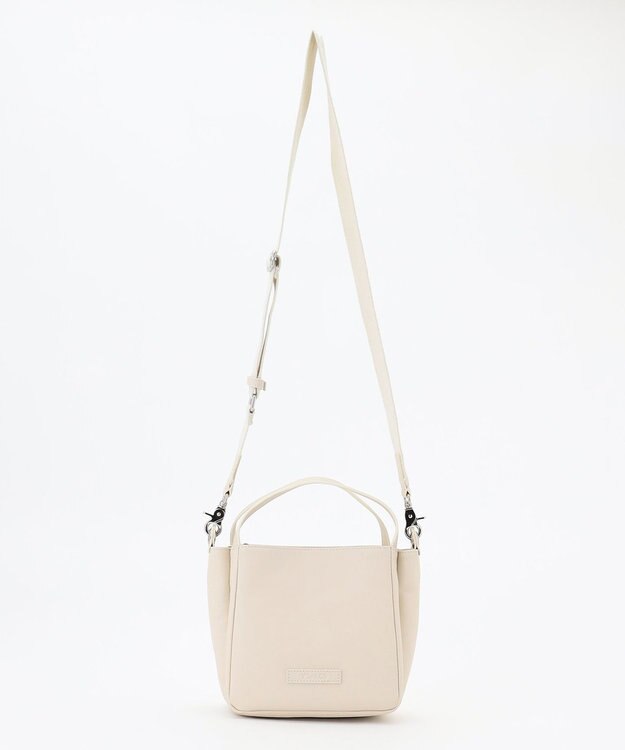 Y'SACCS カウレザー すっきり2wayミニトート アイボリー