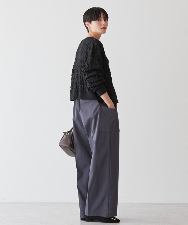 AMERICAN HOLIC ぽこぽこカットカーディガン Black