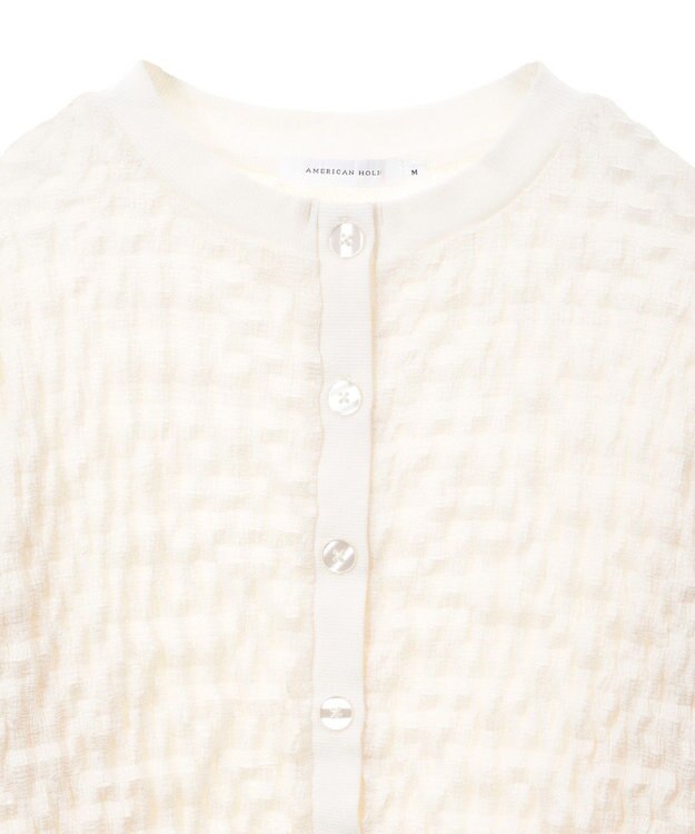 AMERICAN HOLIC ぽこぽこカットカーディガン Ivory