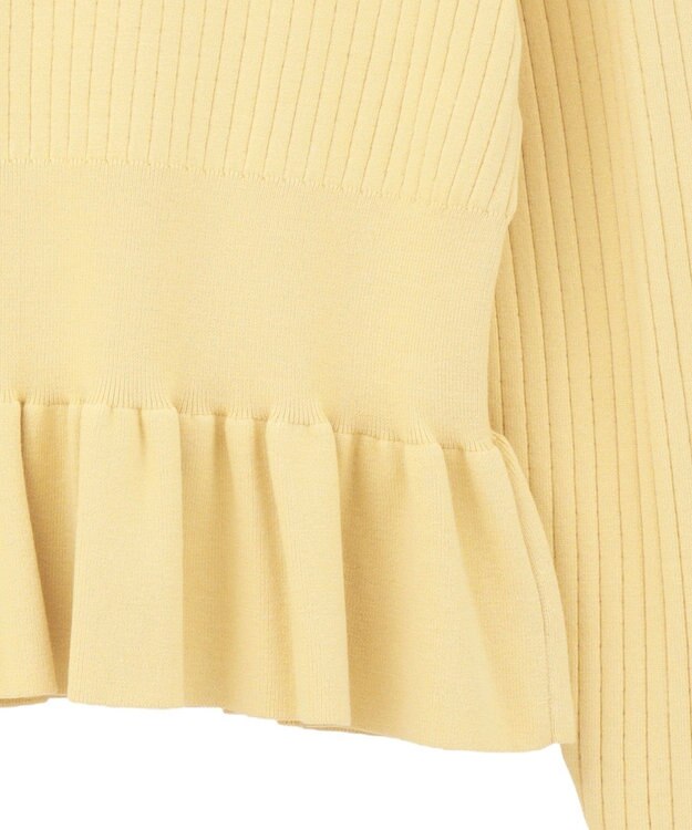 YECCA VECCA 金釦ペプラムニット Yellow