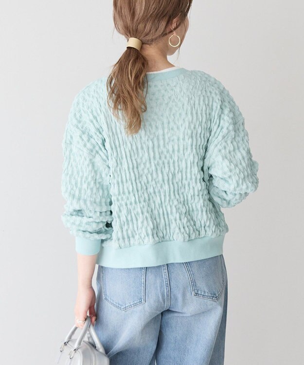 AMERICAN HOLIC ぽこぽこカットカーディガン Blue Green