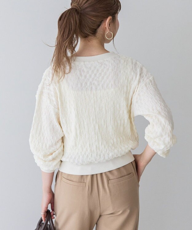 AMERICAN HOLIC ぽこぽこカットカーディガン Ivory