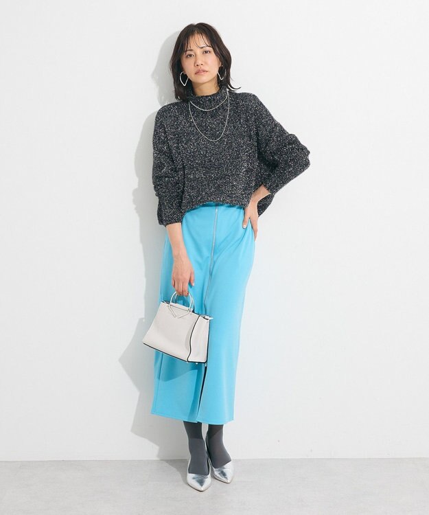 Green Parks ・Ｐｅｔｉｔ　Ｆｌｅｕｒ　ラメタートルニット Black