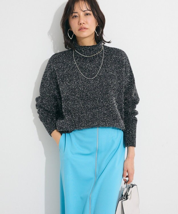 Green Parks ・Ｐｅｔｉｔ　Ｆｌｅｕｒ　ラメタートルニット Black